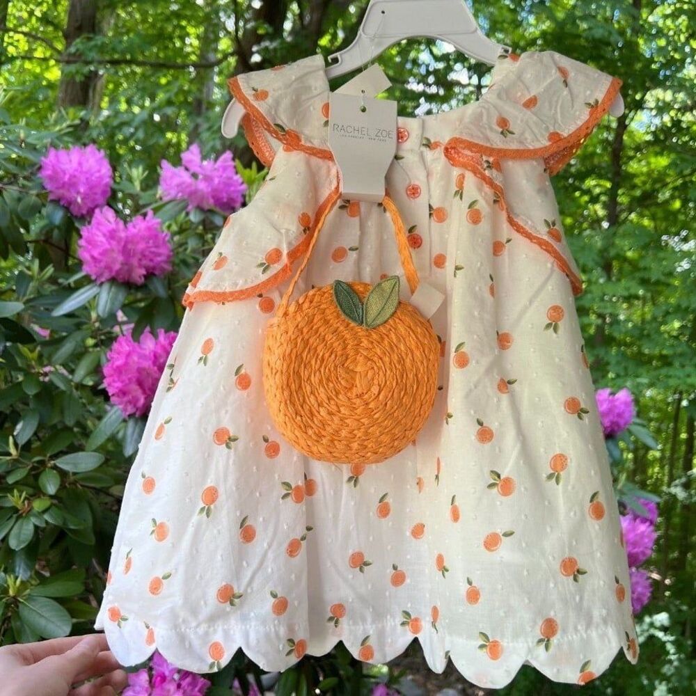 Rachel Zoe Orange Dress with Matching Purse Size 18 Months